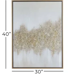 CosmoLiving by Cosmopolitan Gold Glam Abstract Canvas Wall Art