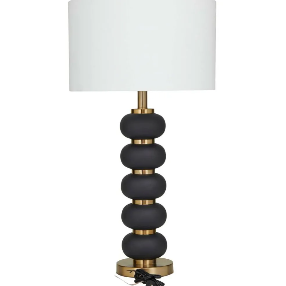 CosmoLiving by Cosmopolitan 28" Metal Orbs Style Base with Drum Shade Table Lamp