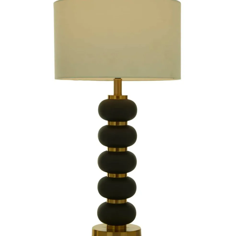 CosmoLiving by Cosmopolitan 28" Metal Orbs Style Base with Drum Shade Table Lamp
