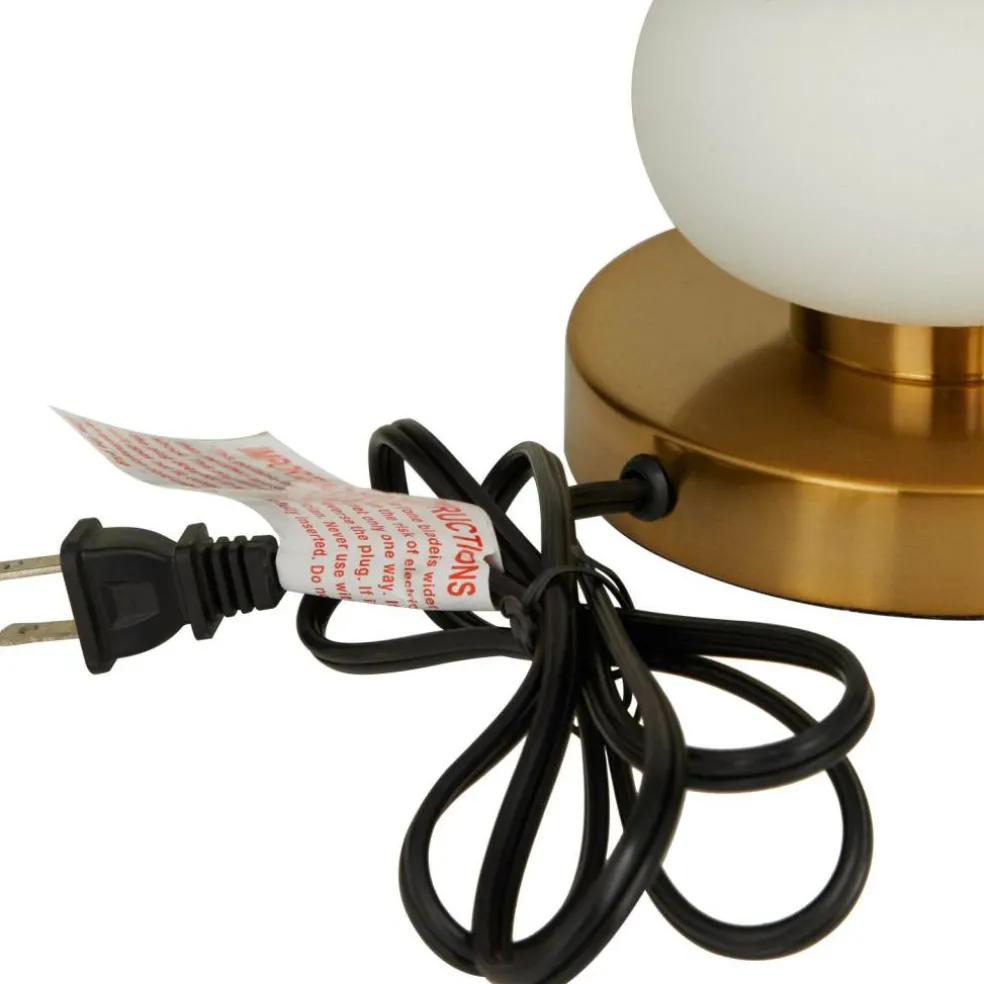 CosmoLiving by Cosmopolitan 28" Metal Orbs Style Base with Drum Shade Table Lamp