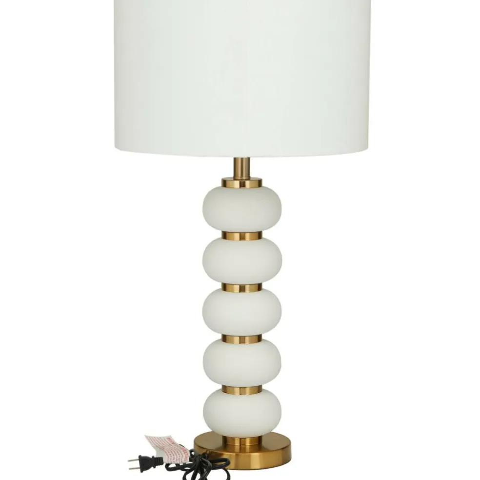 CosmoLiving by Cosmopolitan 28" Metal Orbs Style Base with Drum Shade Table Lamp
