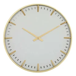 CosmoLiving by Cosmopolitan White Glass Contemporary Wall Clock, 20