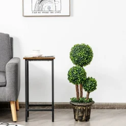 Costway 30'' Artificial Topiary Triple Ball Tree Indoor Outdoor UV Resistant