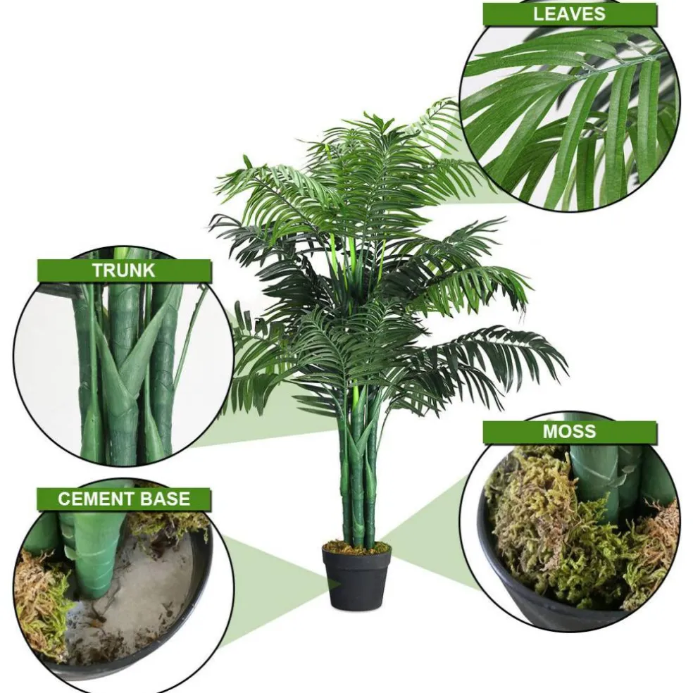 Costway 3.5' 4' 5' 5.5' 6' Artificial Tree Indoor-Outdoor Home Decor