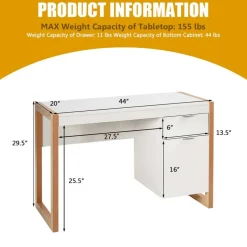 Costway Computer Desk Workstation Table With Drawers Home Office
