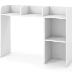 Costway Desk Bookshelf Desktop Storage Organizer Display Shelf Rack Dorm Office Natural/White/Brown