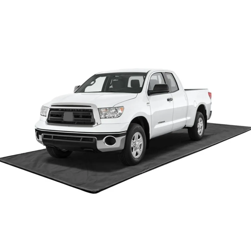 Costway Garage Floor Mat Non-Slip Containment Mat for Waterproof Protection Black Middle/Large