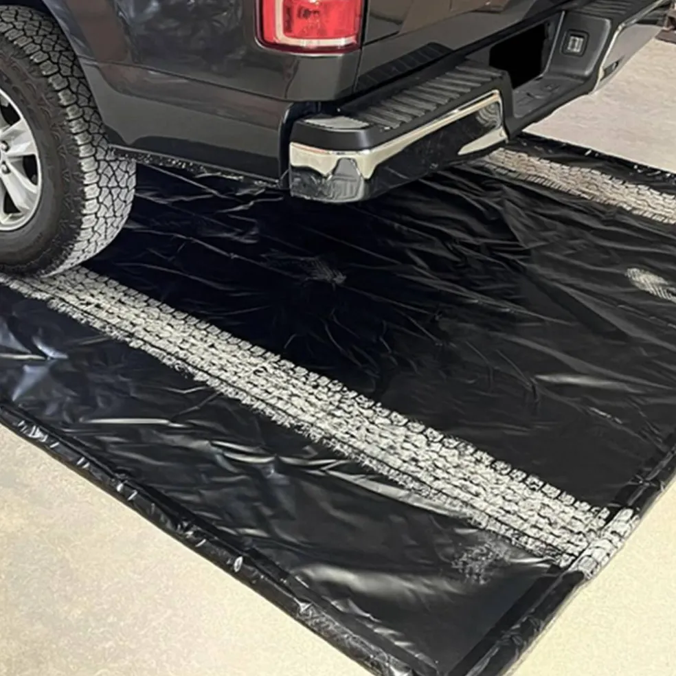 Costway Garage Floor Mat Non-Slip Containment Mat for Waterproof Protection Black Middle/Large