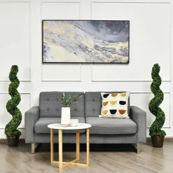 Costway 2 Pack 4FT Artificial Spiral Boxwood Topiary Tree Indoor Outdoor Decor