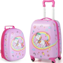 Costway 2PC Kids Carry On Luggage Set 12