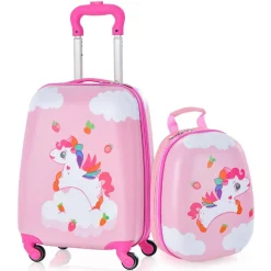 Costway 2PC Kids Carry On Luggage Set 12