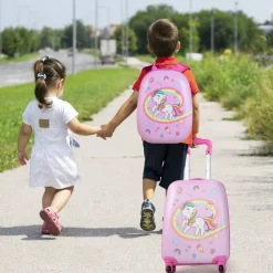 Costway 2PC Kids Carry On Luggage Set 12