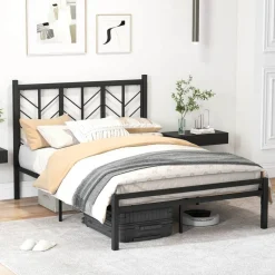 Costway Twin/Full/Queen Size Platform Bed with Headboard 11.5" Under Bed Storage Easy Assembly