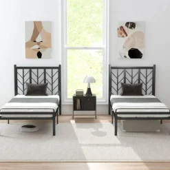 Costway Twin/Full/Queen Size Platform Bed with Headboard 11.5" Under Bed Storage Easy Assembly