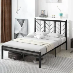 Costway Twin/Full/Queen Size Platform Bed with Headboard 11.5
