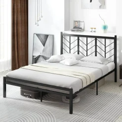 Costway Twin/Full/Queen Size Platform Bed with Headboard 11.5