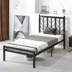 Costway Twin/Full/Queen Size Platform Bed with Headboard 11.5