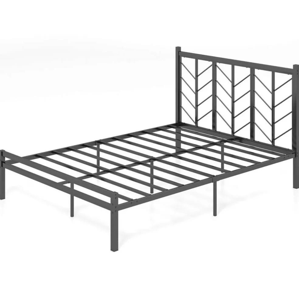 Costway Twin/Full/Queen Size Platform Bed with Headboard 11.5" Under Bed Storage Easy Assembly
