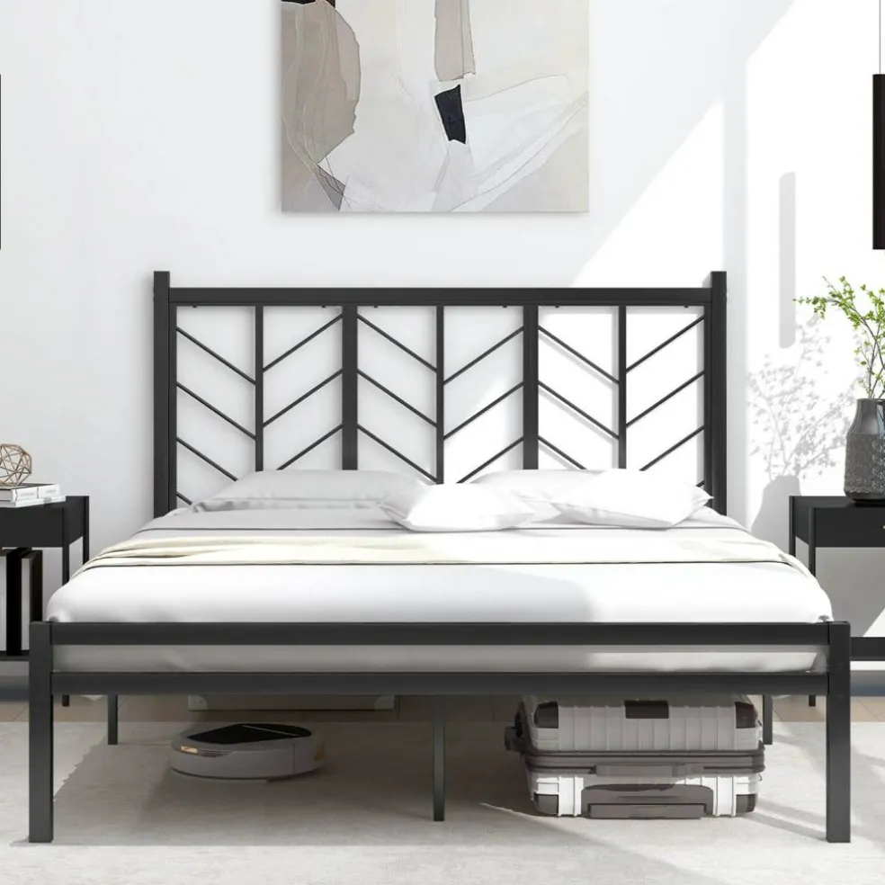 Costway Twin/Full/Queen Size Platform Bed with Headboard 11.5" Under Bed Storage Easy Assembly