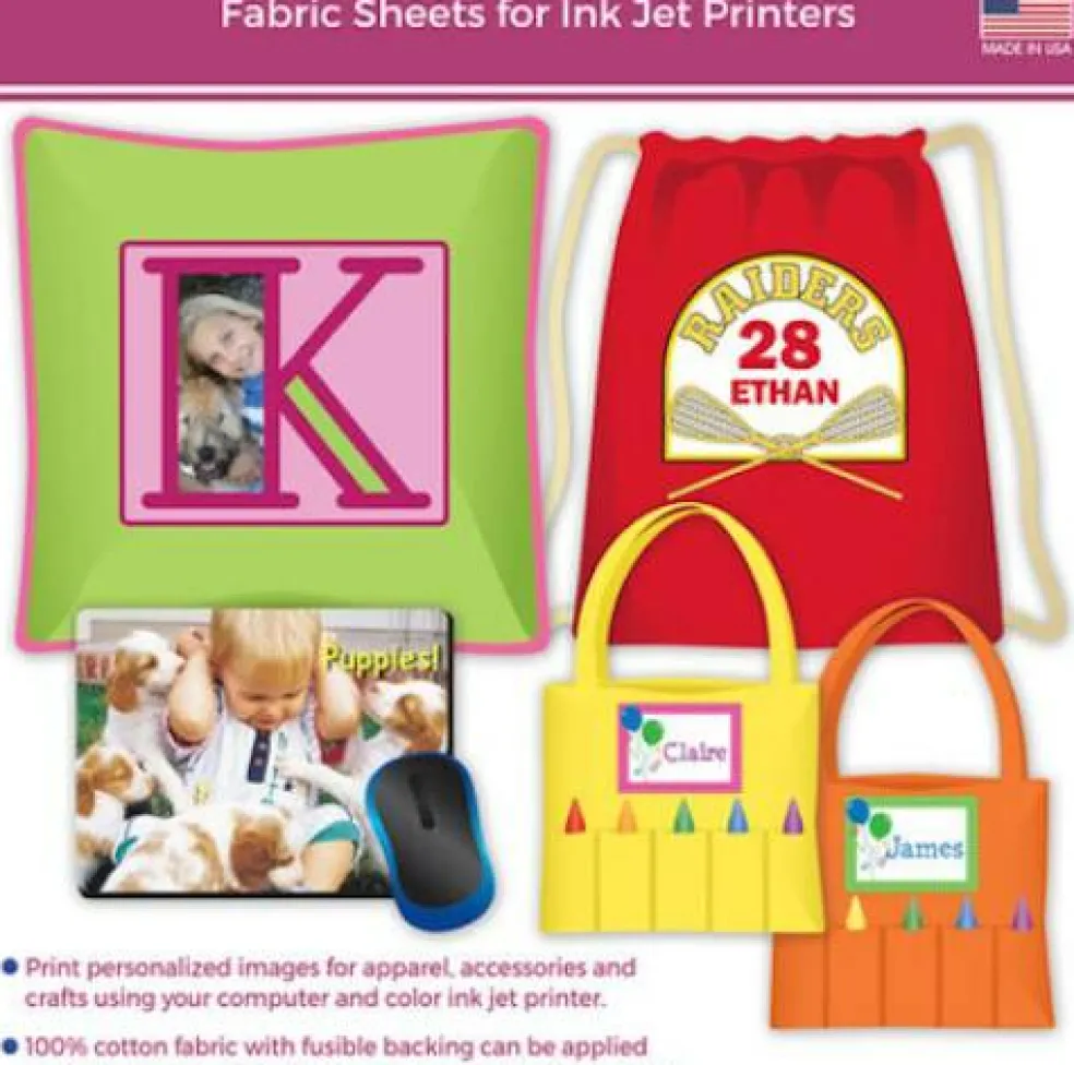 Cotton Fabric - Printable Transfer 5 Sheets 8.5"x11"