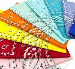100% Cotton 10 Pack Fine Bandanas