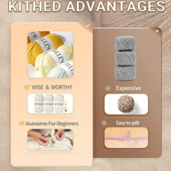 Cotton Yarn, Knitting Yarn for Beginners (37 Jade)