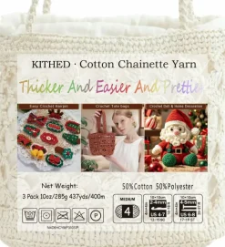 Cotton Yarn, Knitting Yarn for Beginners (37 Jade)
