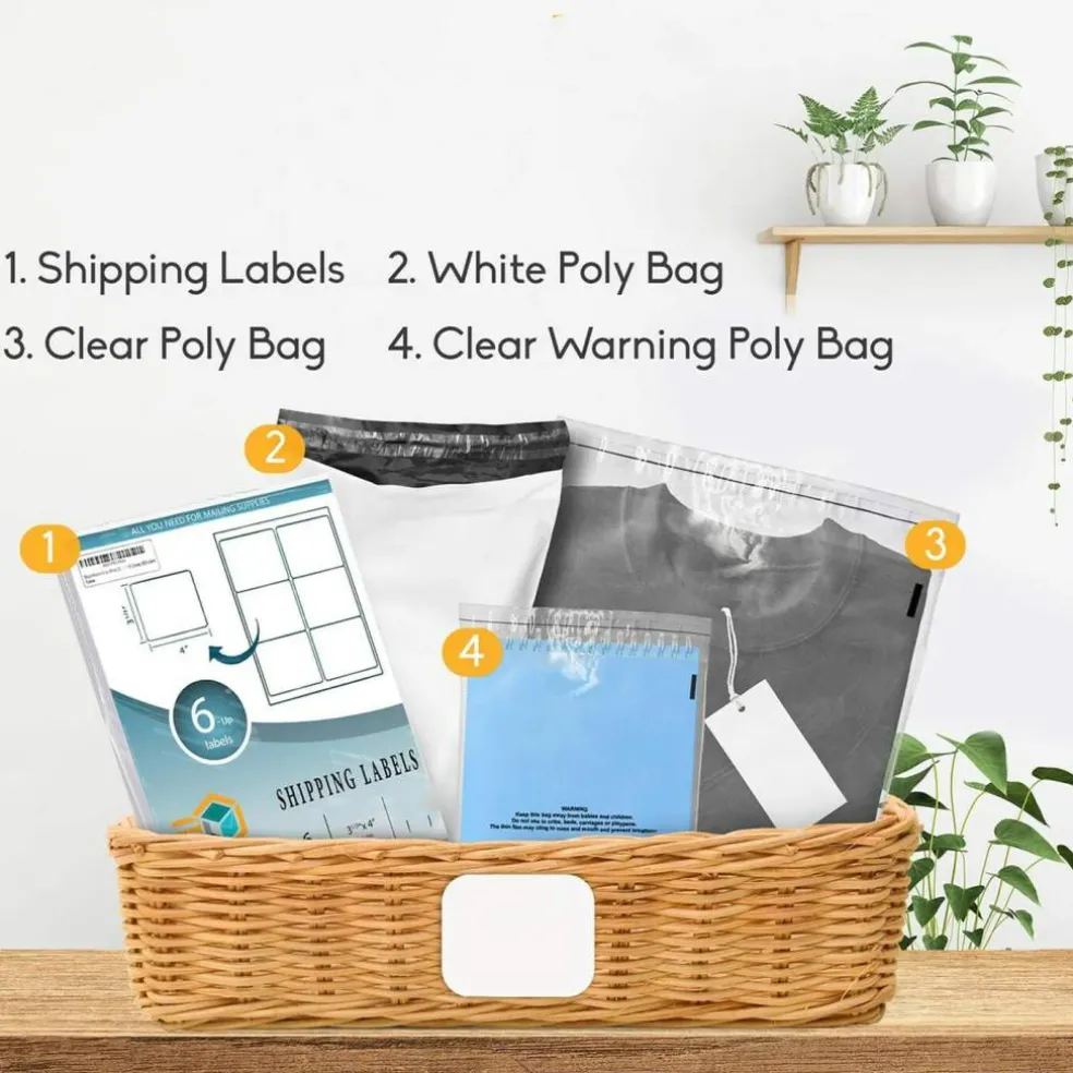150 Count Clear Mailers Poly Bags 6" x 9" Professional Resealable Plastic Packaging
