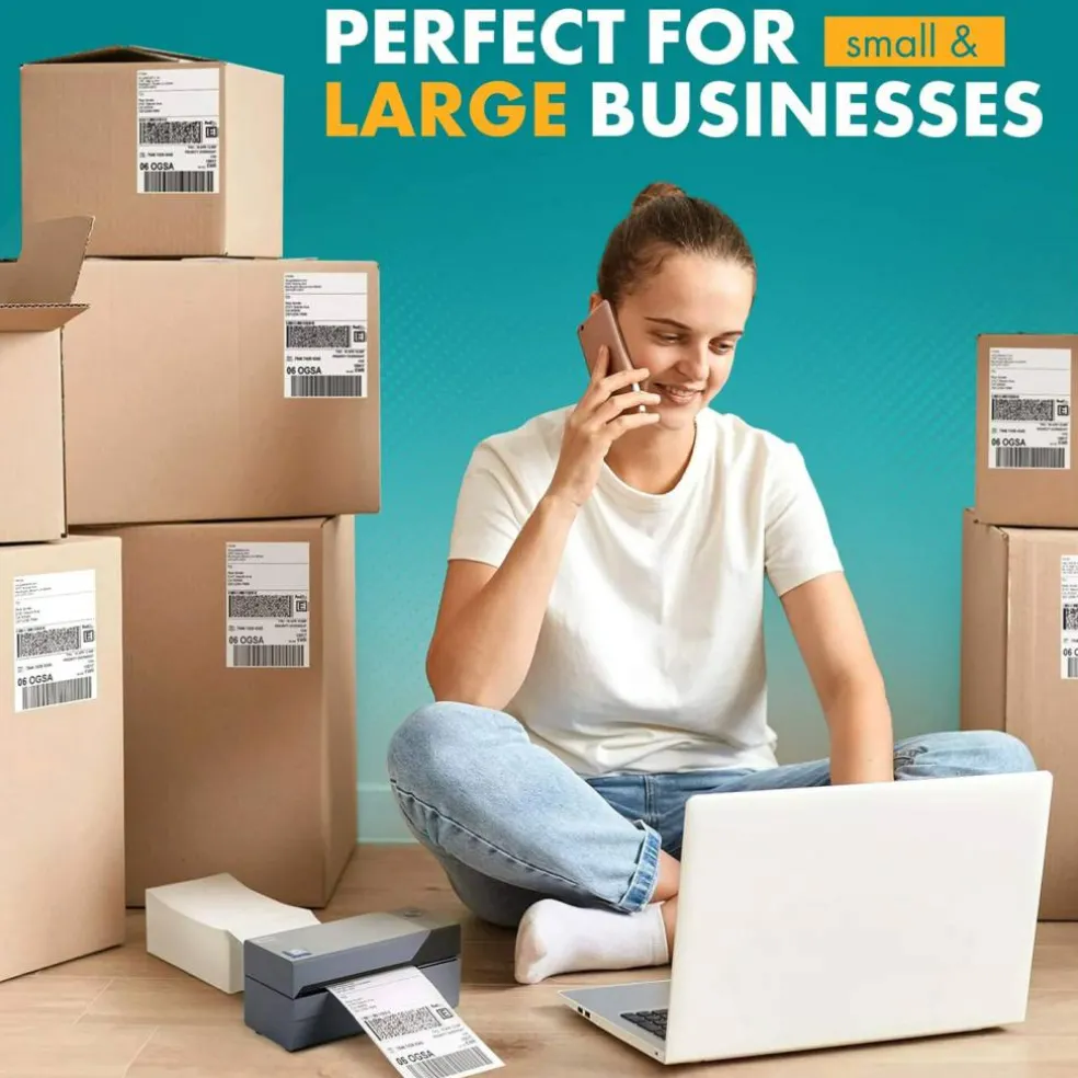 400 Count White Fanfold Shipping Labels Packages 4x6 Inches