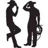 Cowboy Party Silhouettes 2/Pkg