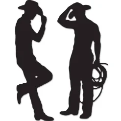 Cowboy Party Silhouettes 2/Pkg