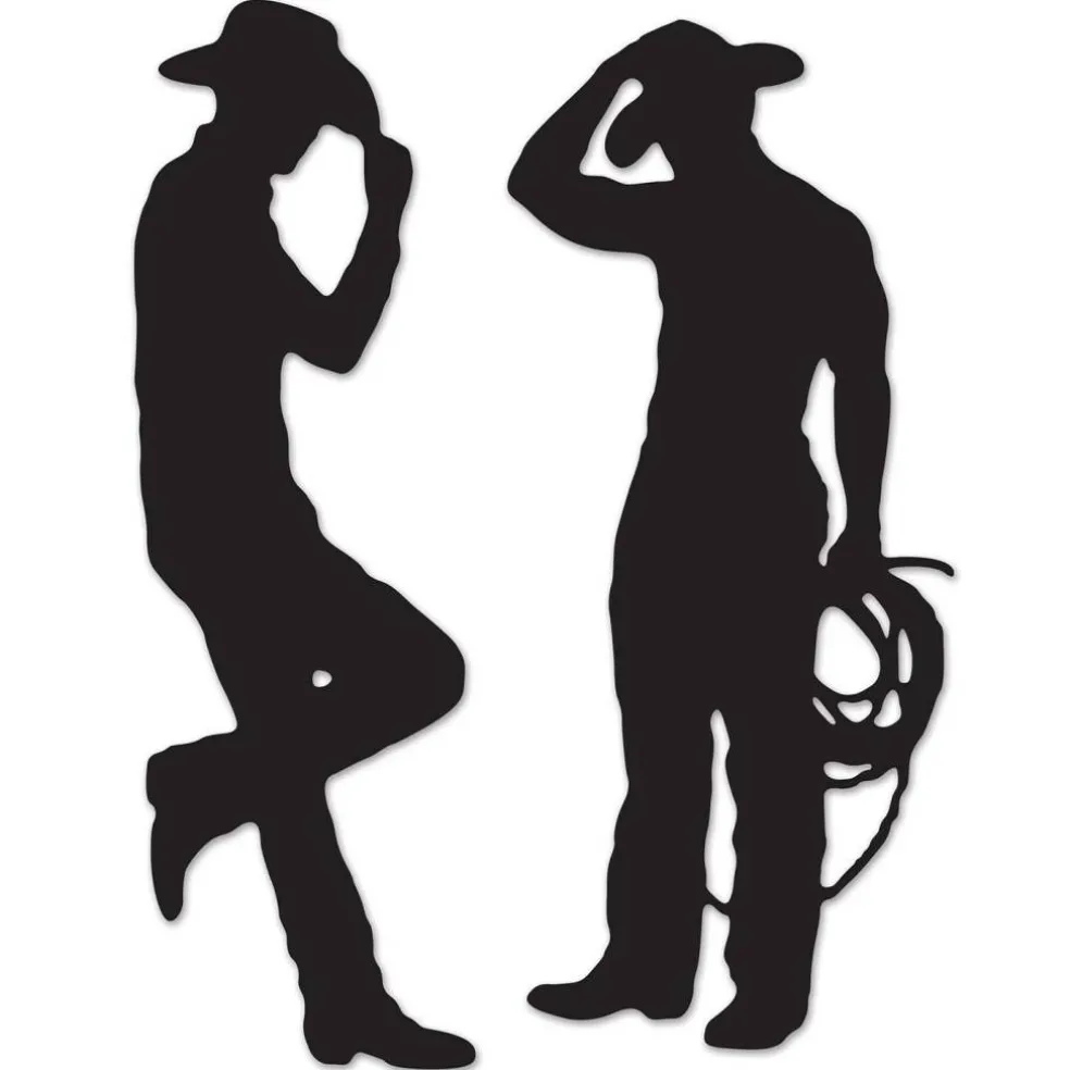 Cowboy Party Silhouettes 2/Pkg