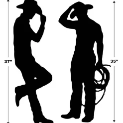 Cowboy Party Silhouettes 2/Pkg
