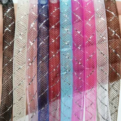 Craft Assorted 13 Colors 26Yards Solid Mesh Tube Deco Flex for Wreaths Crafts (Mix, 3/8