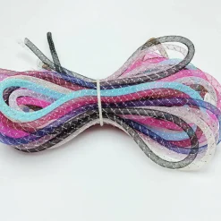 Craft Assorted 13 Colors 26Yards Solid Mesh Tube Deco Flex for Wreaths Crafts (Mix, 3/8
