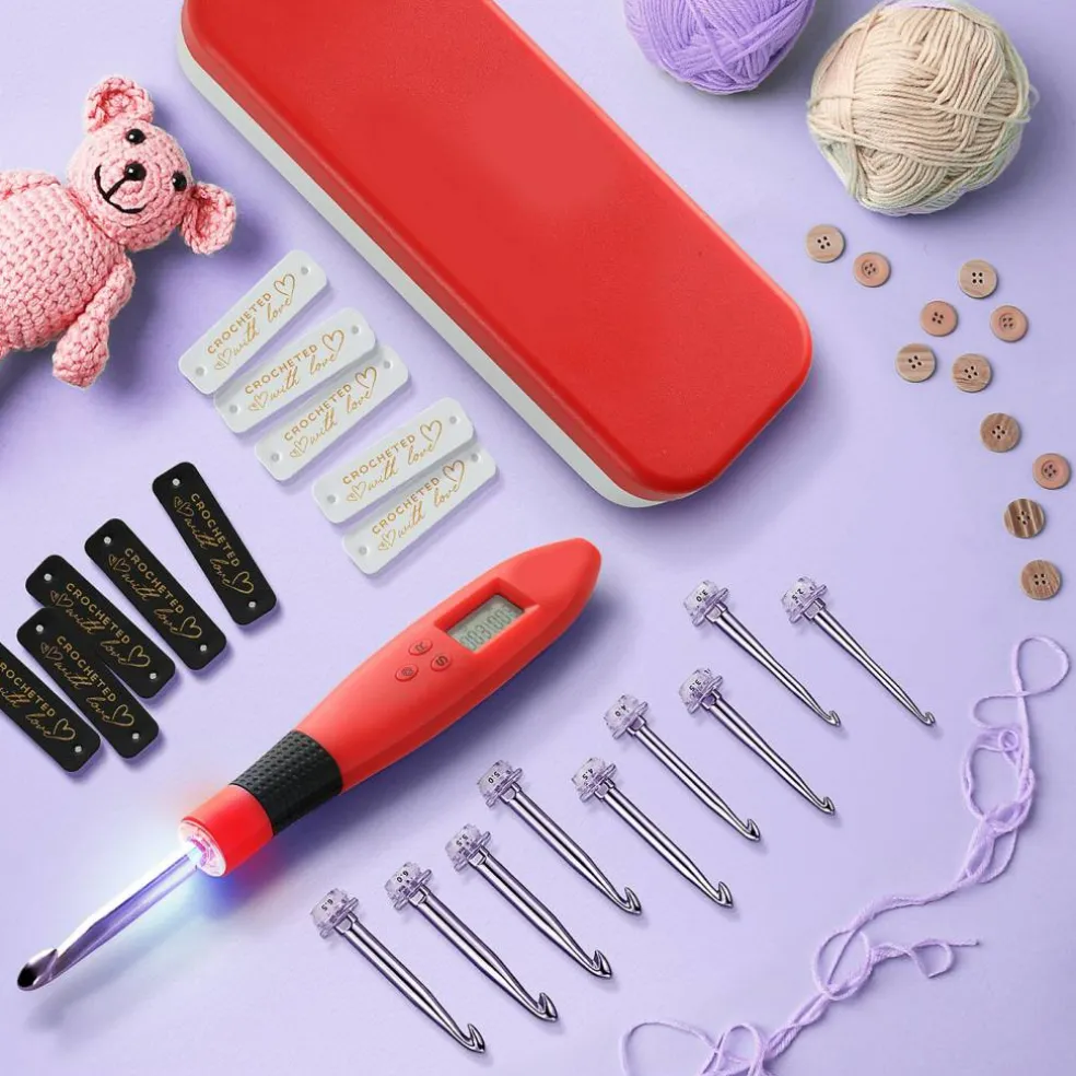 CraftBud Digital Counting Crochet Hook Set