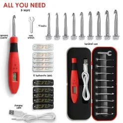 CraftBud Digital Counting Crochet Hook Set