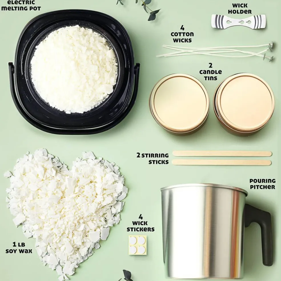 CraftBud DIY Natural Soy Candle Making Kit