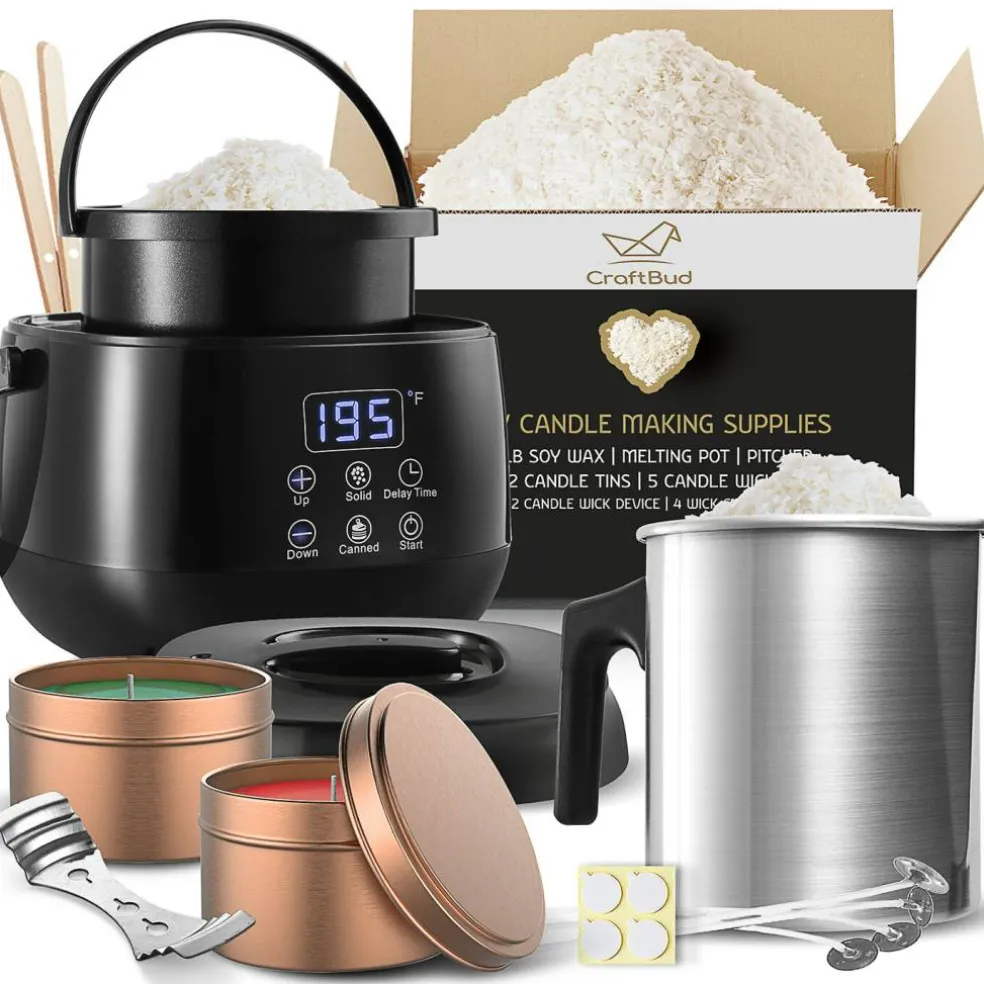 CraftBud DIY Natural Soy Candle Making Kit