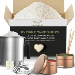 CraftBud DIY Natural Soy Candle Making Kit