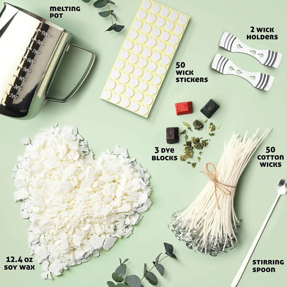 CraftBud DIY Natural Soy Wax Candle Making Kit
