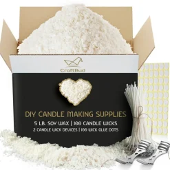 CraftBud Natural Soy Candle Wax Accessories Kit