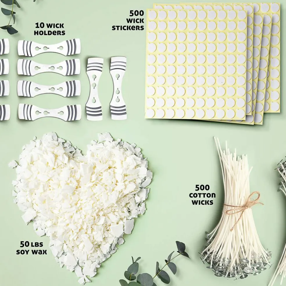 CraftBud Natural Soy Candle Wax Accessories Kit