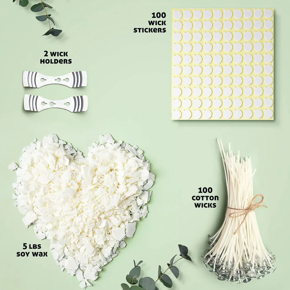 CraftBud Natural Soy Candle Wax Accessories Kit