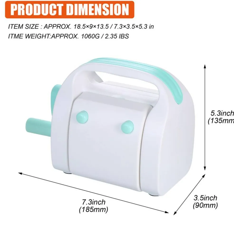 Craft Die Cutting & Embossing Machine, Mini Die Cut Machine, 3 1/8" Feeding Slot for 3" Paper and Other Materials