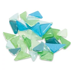 Crafter's Cut Crystal Angles Mosaic Tiles - Caribbean Colors, 1 lb
