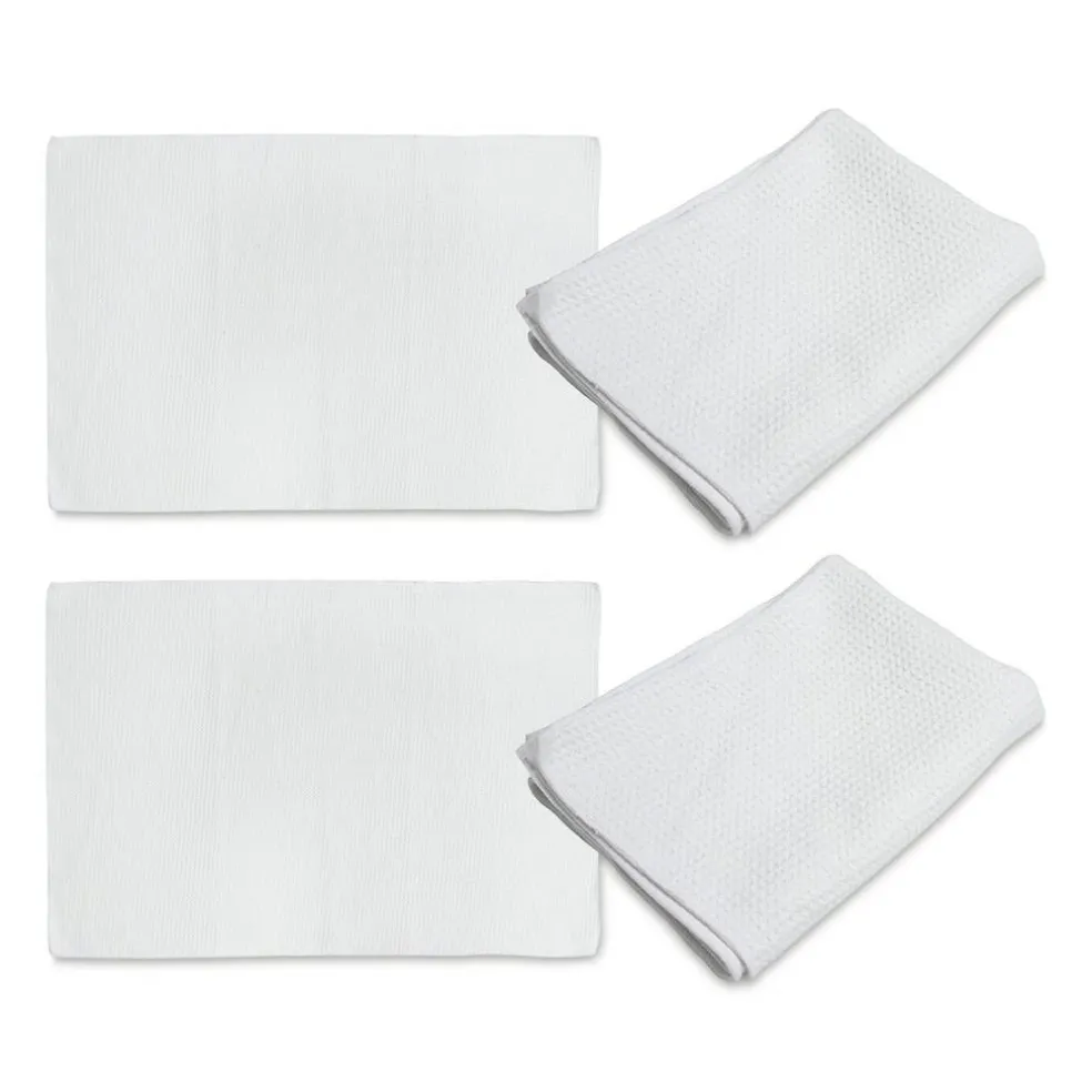 Craft Express Sublimation Printing Towels - Waffle Kitchen Towel, 16" x 24", Pkg of 4
