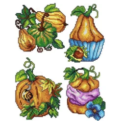 Crafting Spark Pumpkins Counted Cross Stitch Kit