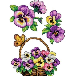 Crafting Spark Violas Plastic Canvas Counted Cross Stitch Kit
