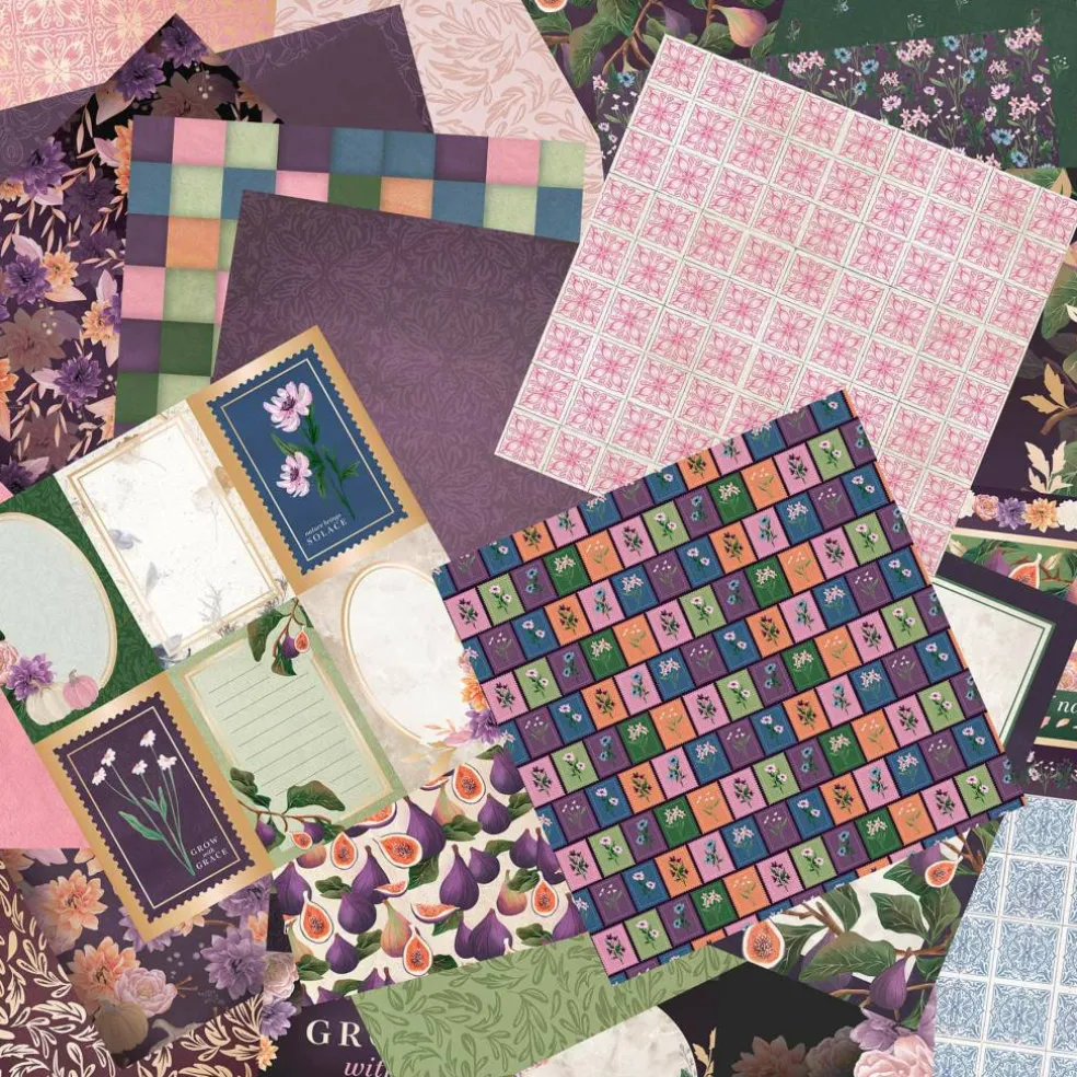 Craft Smith 12" x 12" Fig Jam Paper Pad, 48 Sheets